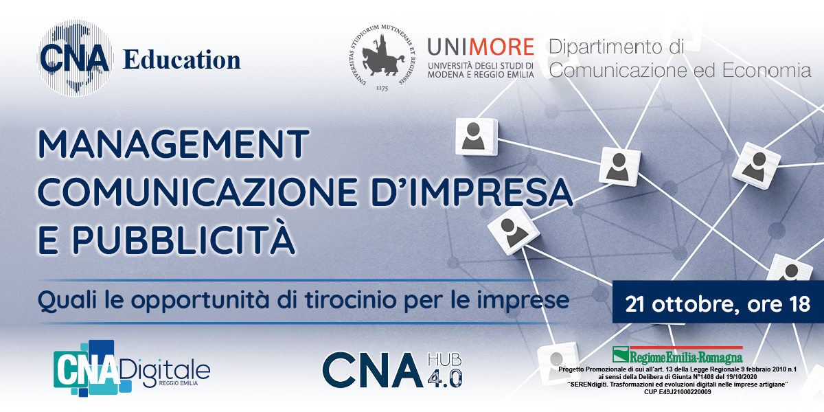 Webinar CNA sulle lauree magistrali Unimore: le opportunità per le imprese Webinar CNA sulle lauree magistrali Unimore: le opportunità per le imprese